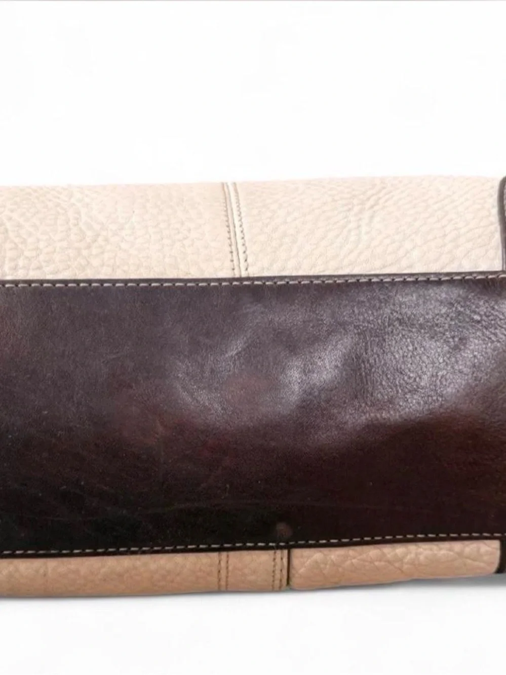 vintage y2k coach hamptons pebble leather satchel with turnlock closure (F13961)